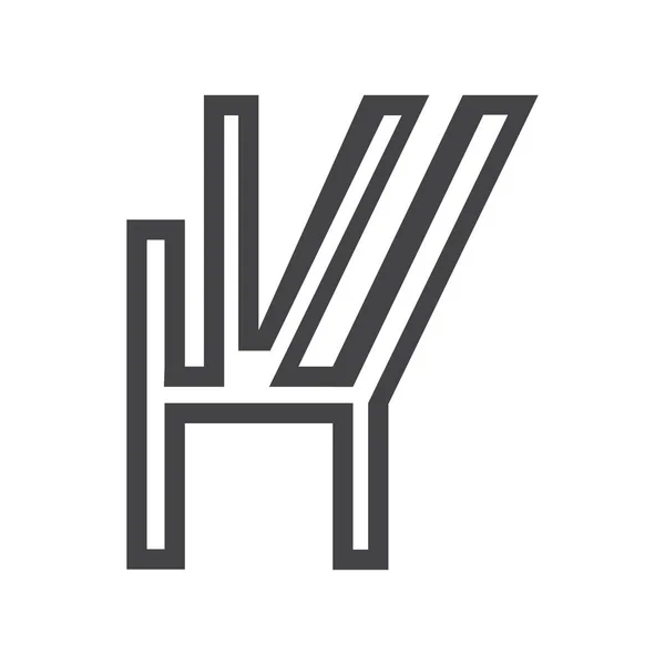 알파벳 Initials Monogram Logo — 스톡 벡터