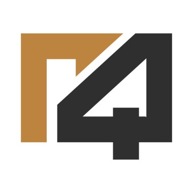 QR, RQ, Q ve R Soyut ilk harfli alfabe logosu tasarımı