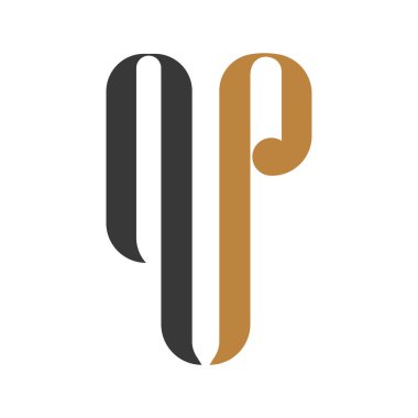 QR, RQ, Q ve R Soyut ilk harfli alfabe logosu tasarımı