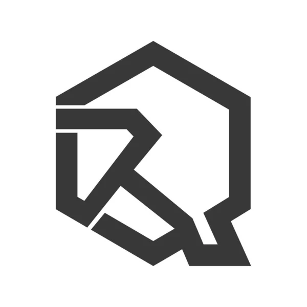 Abstract First Mongram Letter Letter Logo Design — 스톡 벡터