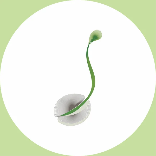 Siembra Semillas Brota Suelo Símbolo Crecer Arbolito Brote Planta Fresca — Vector de stock