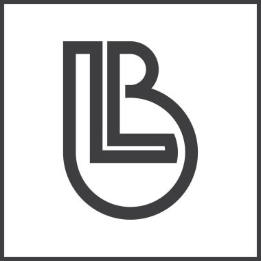 Alfabe Baş Logosu BL, LB, B ve L