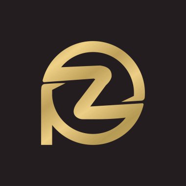 ZP, PZ, P ve Z soyut ilk harfli alfabe logosu tasarımı