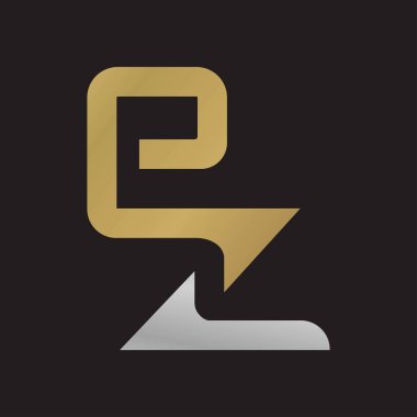 ZP, PZ, P ve Z soyut ilk harfli alfabe logosu tasarımı