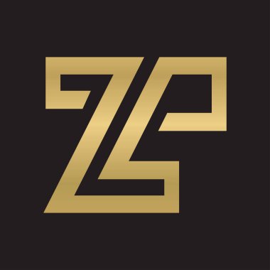 ZP, PZ, P ve Z soyut ilk harfli alfabe logosu tasarımı