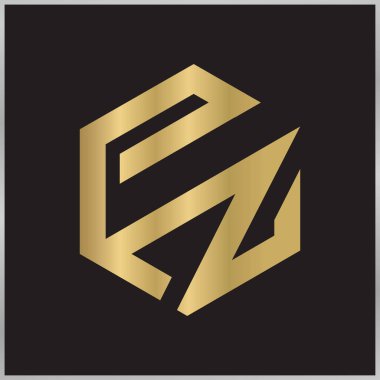 ZP, PZ, P ve Z soyut ilk harfli alfabe logosu tasarımı