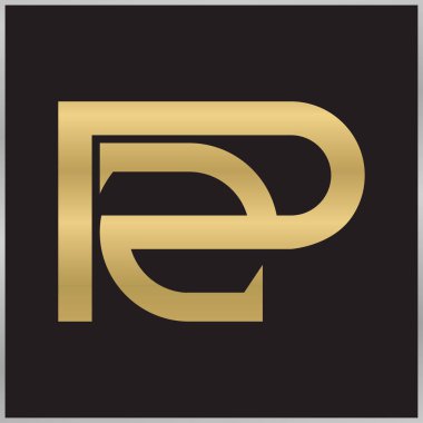 ZP, PZ, P ve Z soyut ilk harfli alfabe logosu tasarımı