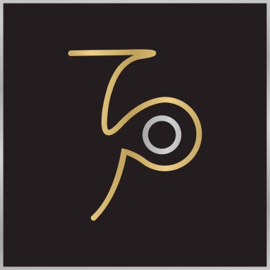 ZP, PZ, P ve Z soyut ilk harfli alfabe logosu tasarımı