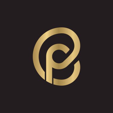 PB, BP, P ve B soyut ilk harfli alfabe logosu tasarımı