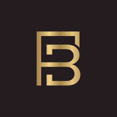 PB, BP, P ve B soyut ilk harfli alfabe logosu tasarımı