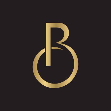 PB, BP, P ve B soyut ilk harfli alfabe logosu tasarımı