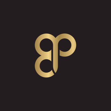 PB, BP, P ve B soyut ilk harfli alfabe logosu tasarımı