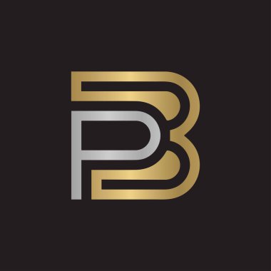 Alfabe harfleri Baş harfleri: Monogram logosu PB, BP, B ve P