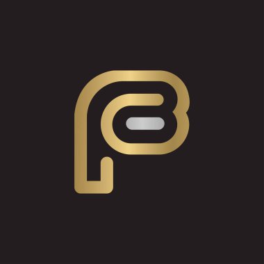 Alfabe harfleri Baş harfleri: Monogram logosu PB, BP, B ve P