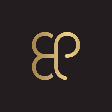 Alfabe harfleri Baş harfleri: Monogram logosu PB, BP, B ve P