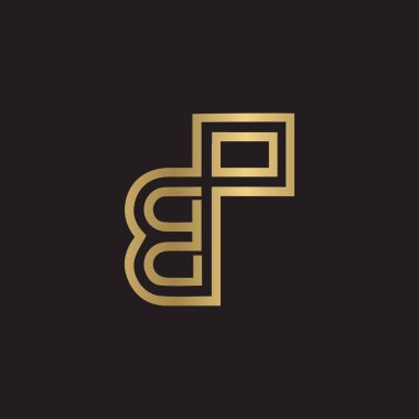 Alfabe harfleri Baş harfleri: Monogram logosu PB, BP, B ve P