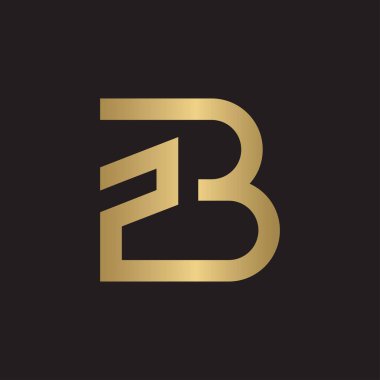 PB, BP, P ve B soyut ilk harfli alfabe logosu tasarımı