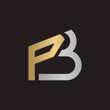 PB, BP, P ve B soyut ilk harfli alfabe logosu tasarımı