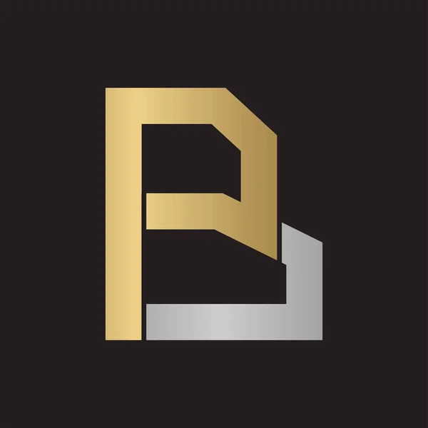 알파벳 Initials Monogram Logo — 스톡 벡터