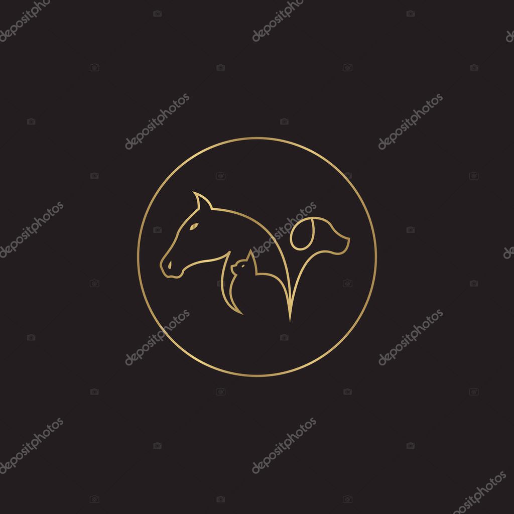 Animal Care logo design template