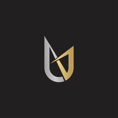 Alfabe Baş harfleri UX, XU, X ve U logosu