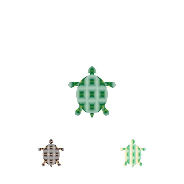 Plantilla Logotipo Tortuga Arte Patrón Línea Simple — Archivo Imágenes Vectoriales