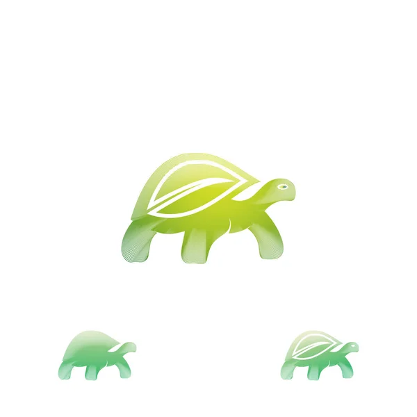 Green Leaf Turtle Logo Inspiration – Stock-vektor