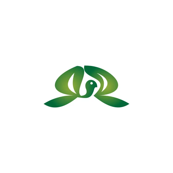 Inspiración Del Logotipo Tortuga Verde — Vector de stock
