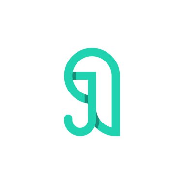 JQ QJ Harf Logosu Tasarımı Minimalist Yetenekli