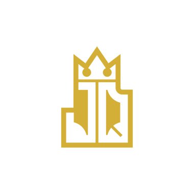 JQ QJ Crown Harf Logosu Tasarımı Minimalist Yetenekli
