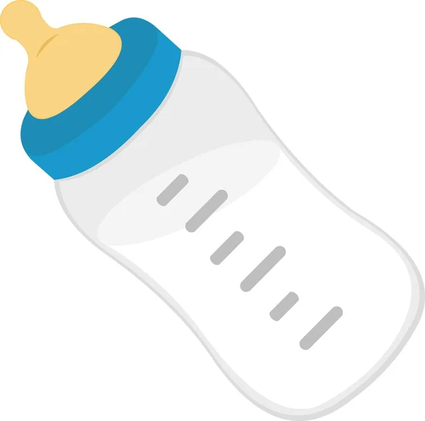 Sütlü bir bebek şişesinin vektör çizimi