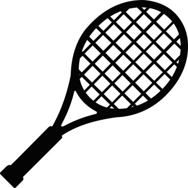 Tenis raketi siluetinin vektör çizimi
