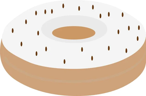 Vector Illustratie Van Emoticon Van Een Donut — Stockvector