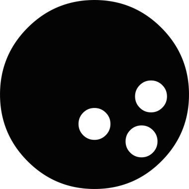 Bowling topu simgesinin vektör illüstrasyonu