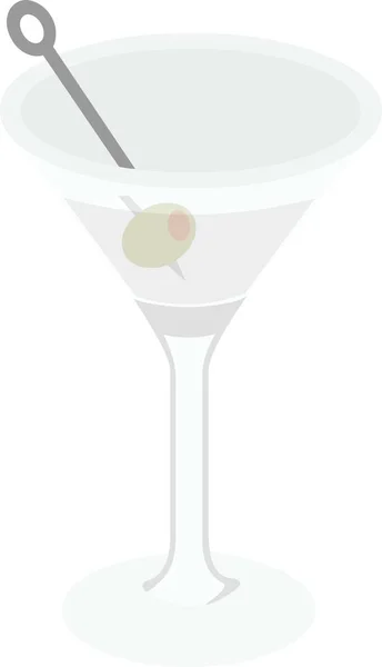 Emoticon Vetorial Ilustração Uma Bebida Martini —  Vetores de Stock