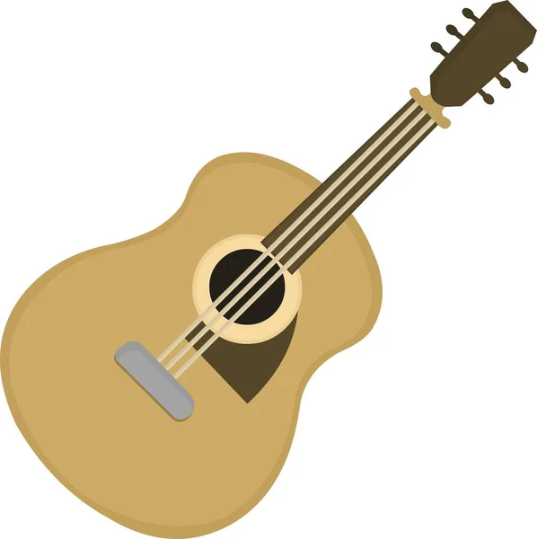 Vector Emoticon Illustration Guitar — Stock Vector