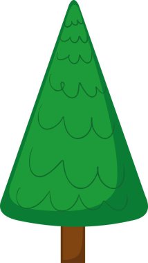 Bir çam ağacının vektör illüstrasyonu