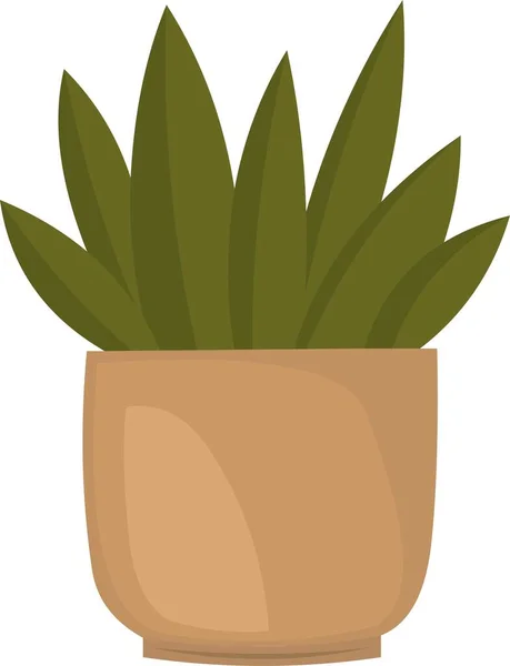 Векторная Смайликовая Иллюстрация Растения Банке — стоковый вектор