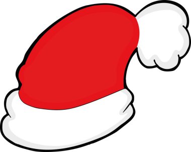 Bir Noel şapkasının vektör illüstrasyonu