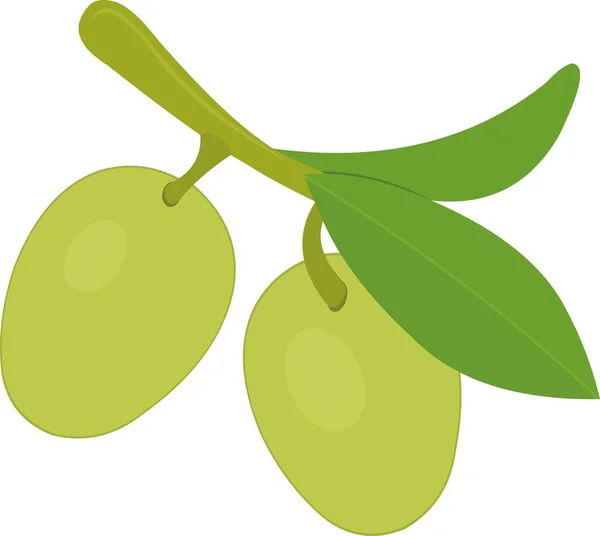 Emoticon Vettoriale Illustrazione Mazzo Olive — Vettoriale Stock