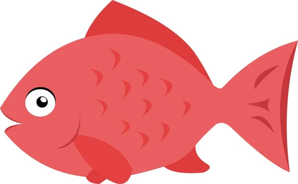 Wektor Emotikon Ilustracja Różowej Ryby — Wektor stockowy
