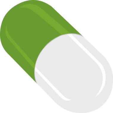 Bir hapın duygu simgesinin vektör çizimi