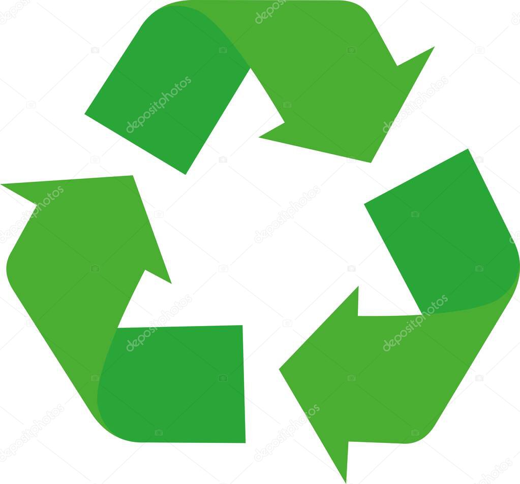 Vector illustration of recycling symbol