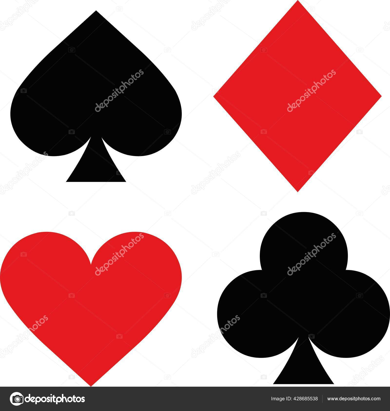 Vector Illustration Playing Card Symbols Emoticons Stock Vector by