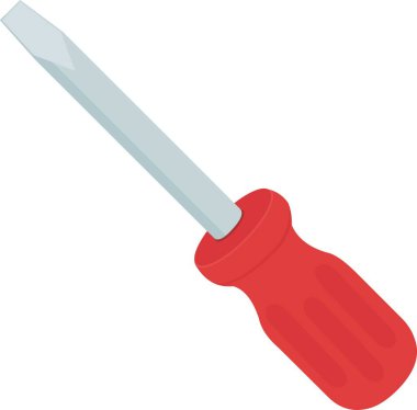 Bir tornavida simgesinin vektör illüstrasyonu