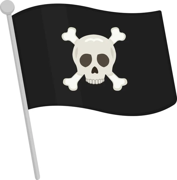 Illustrazione Emoticon Vettoriale Flag Pirata — Vettoriale Stock
