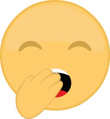 Esneyen ifadelerin vektör illüstrasyonu