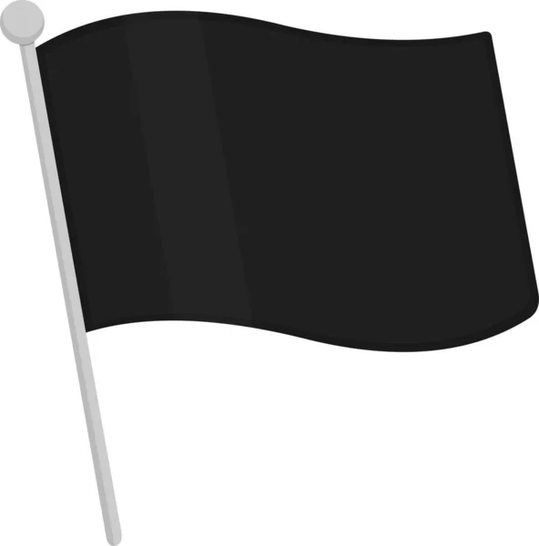 Illustration Vectorielle Émoticône Drapeau Noir — Image vectorielle