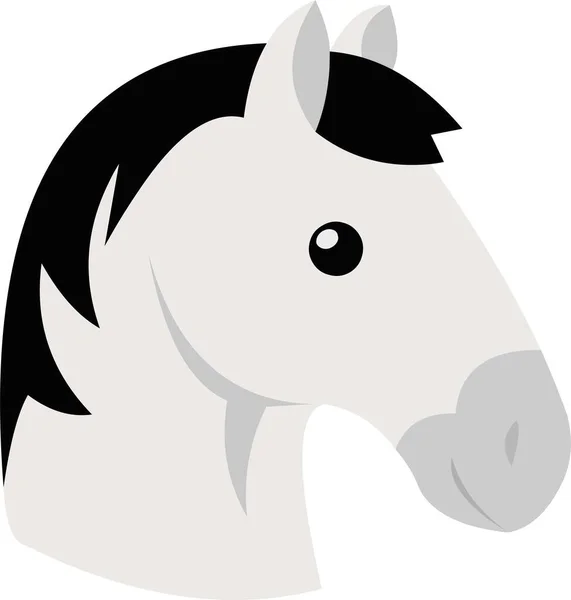 Vector Illustratie Van Het Gezicht Van Een Paard Cartoon — Stockvector