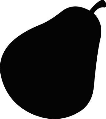 Bir armut siluetinin vektör çizimi